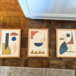 A3 Gallery Frame (Solid Maple Wood) with Abstract Art